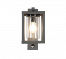 Ulkoseinävalaisin TRIO Lunga E27 antrasiitti liiketunnistimella