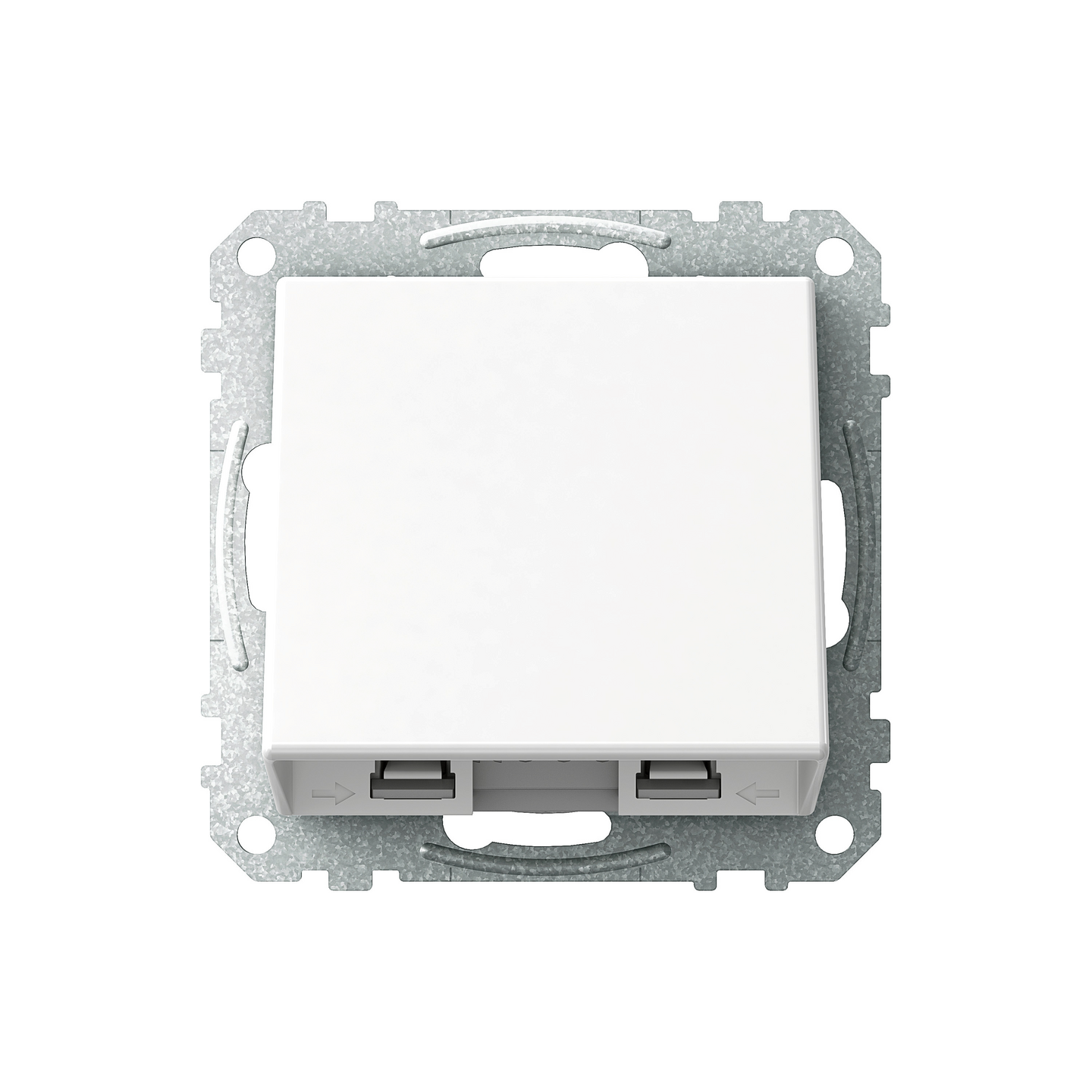 Liitäntäkansi Schneider Exxact kojerasiaan keskiölevyllä valkoinen