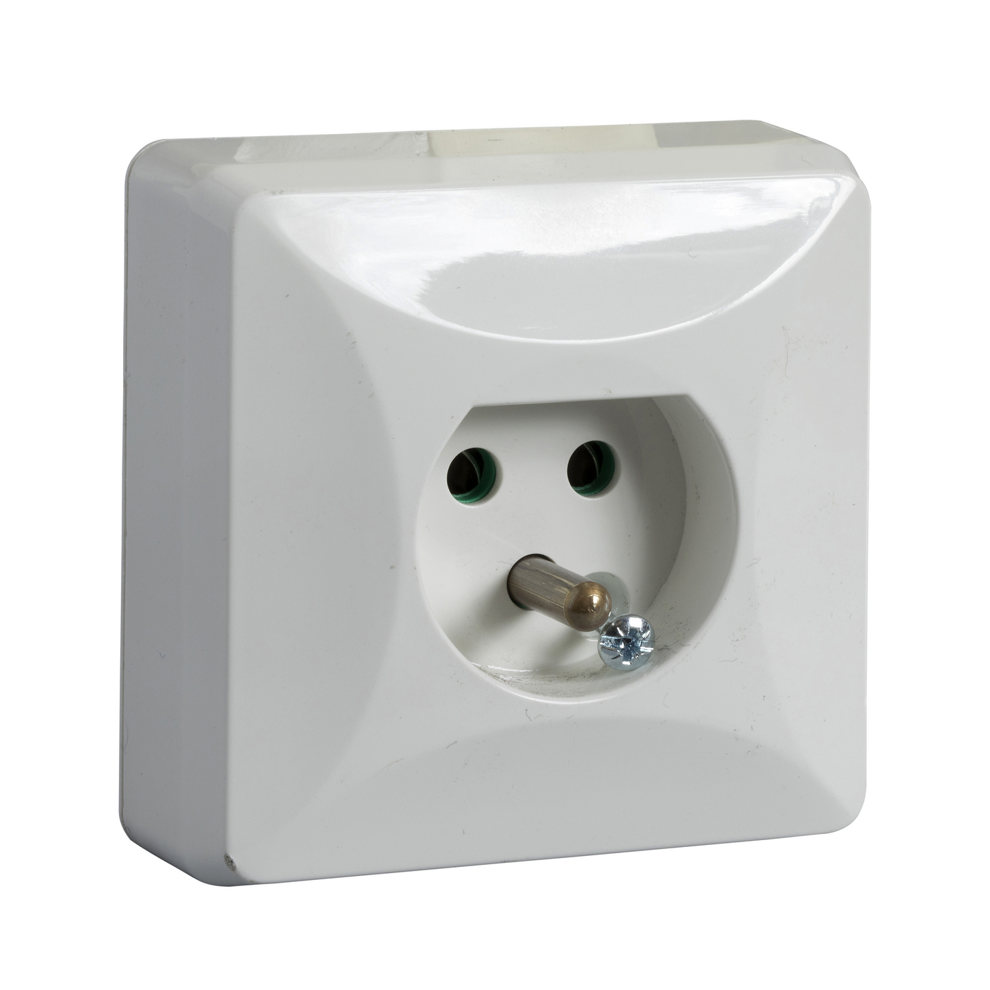 Valaisinpistorasia Schneider 2-napainen maadoitettu pinta