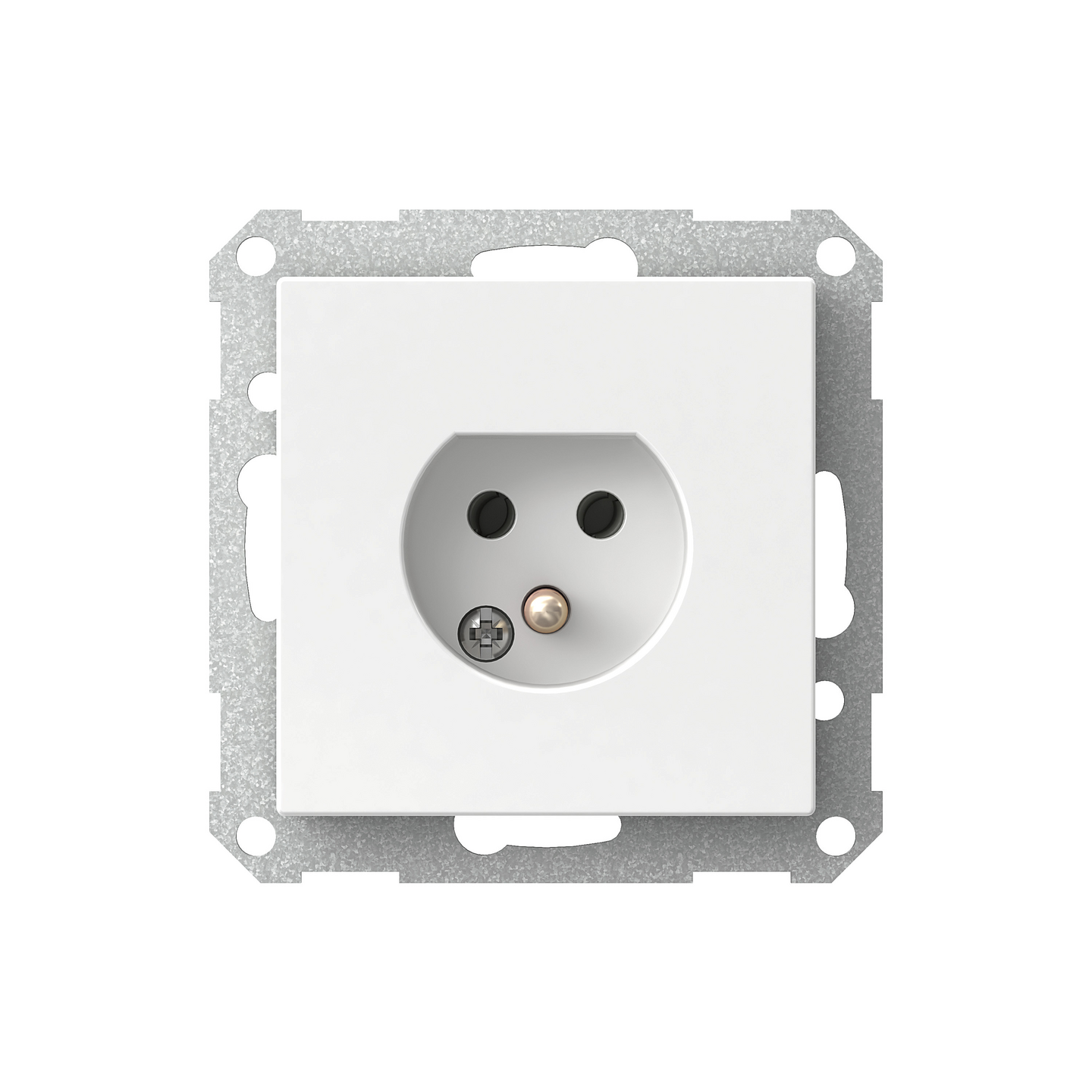 Valaisinpistorasia Schneider Electric Exxact 3-napainen valkoinen