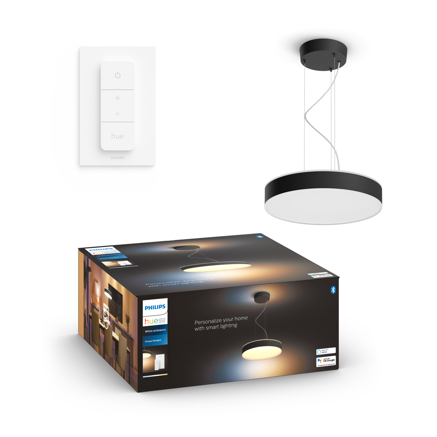 Riippuvalaisin Philips Hue Enrave musta