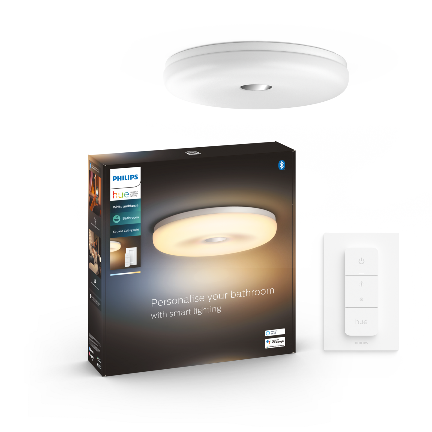 HUE PHILIPS HUE STRAUNA PLAFOND VIT PHILIP, PLAST ARMATUR 2400LM DIMBAR