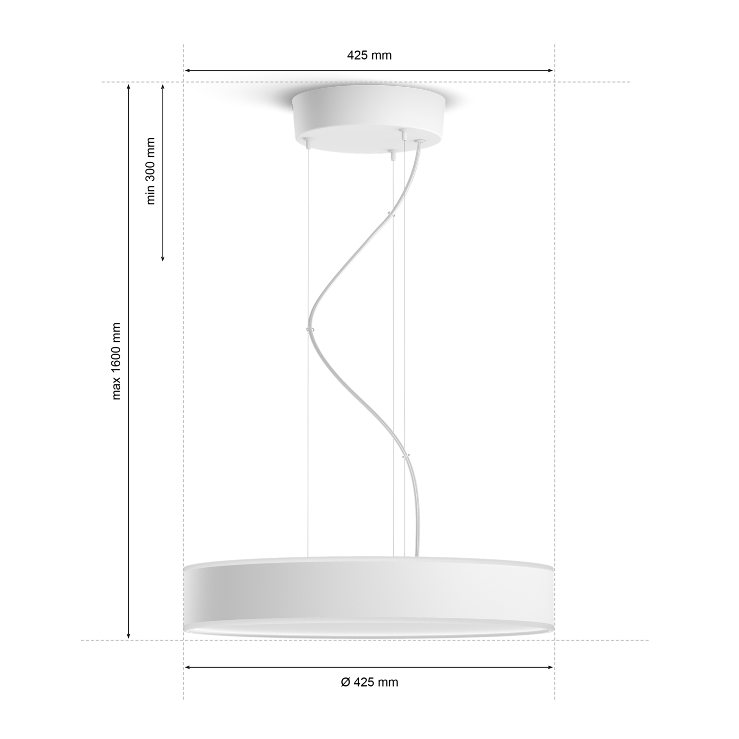 Riippuvalaisin Philips Hue Enrave valkoinen