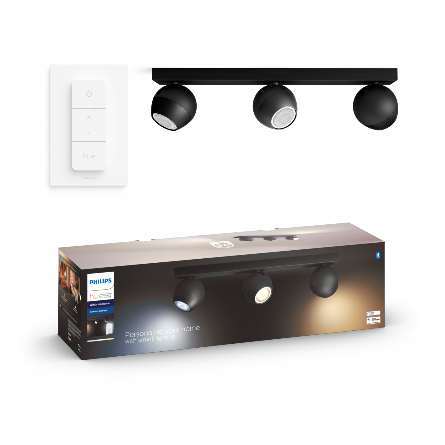 Kohdevalaisin Philips Hue Buckram musta 3x5W 230V