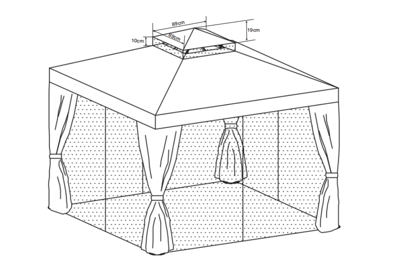 Kattokangas Cello Korsika 3x3m beige