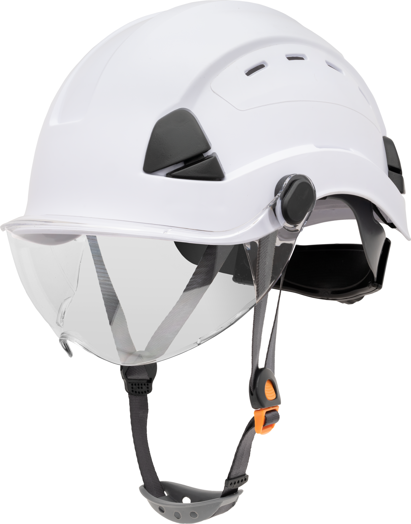 Kypärä Honeywell Fibre Metal venttiili, visiiri ja leukahihna valkoinen