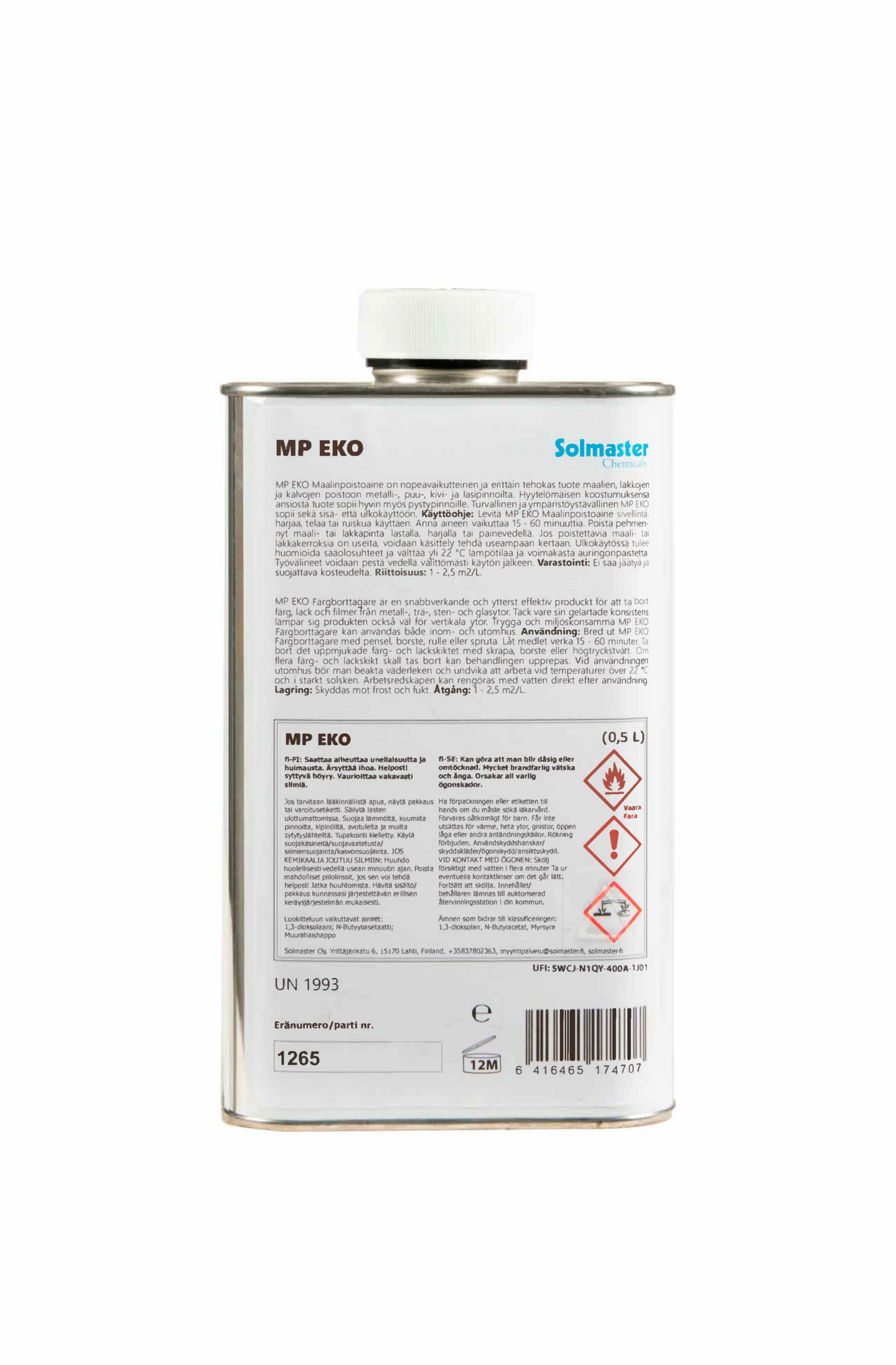 Maalinpoistoaine Solmaster MP EKO 0,5l