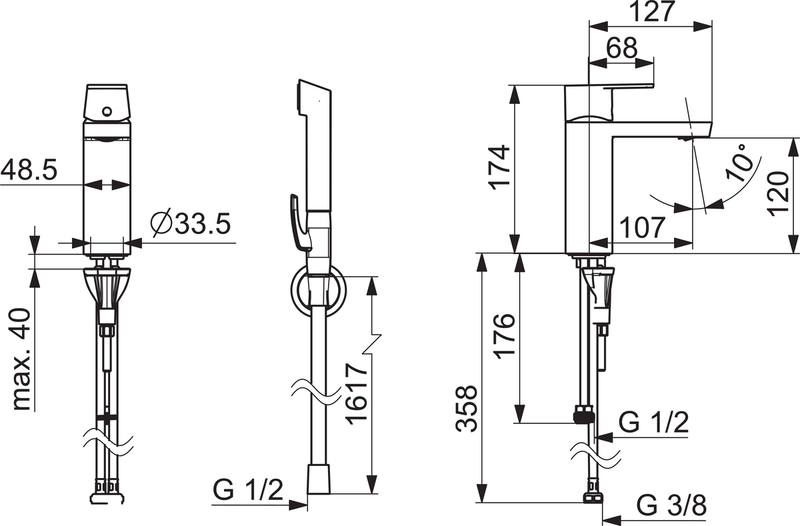 Pesuallashana Oras Stela ECO Bidetta 4806F-105