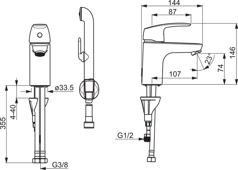 Pesuallashana Oras Safira ECO Bidetta 1012F-102