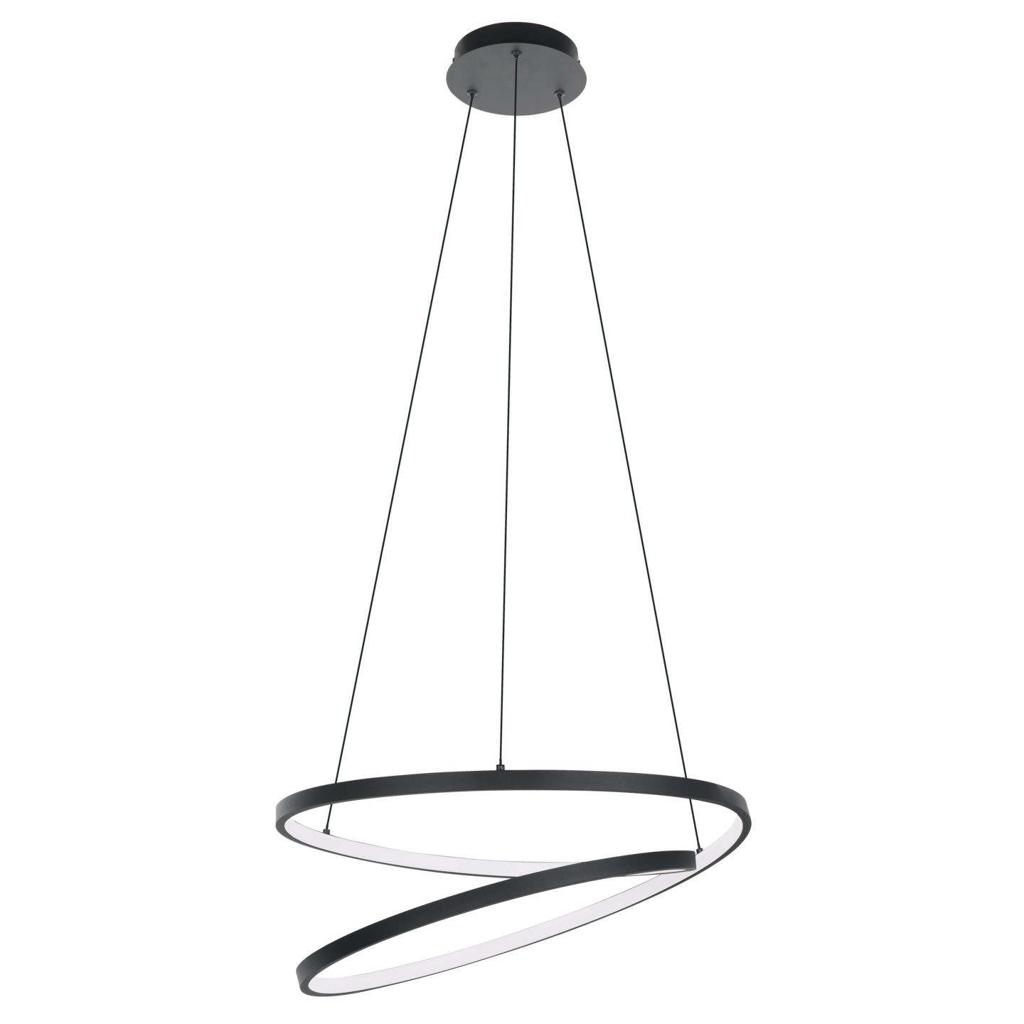 Riippuvalaisin EGLO Ruotale led 37W 55cm musta/valkoinen