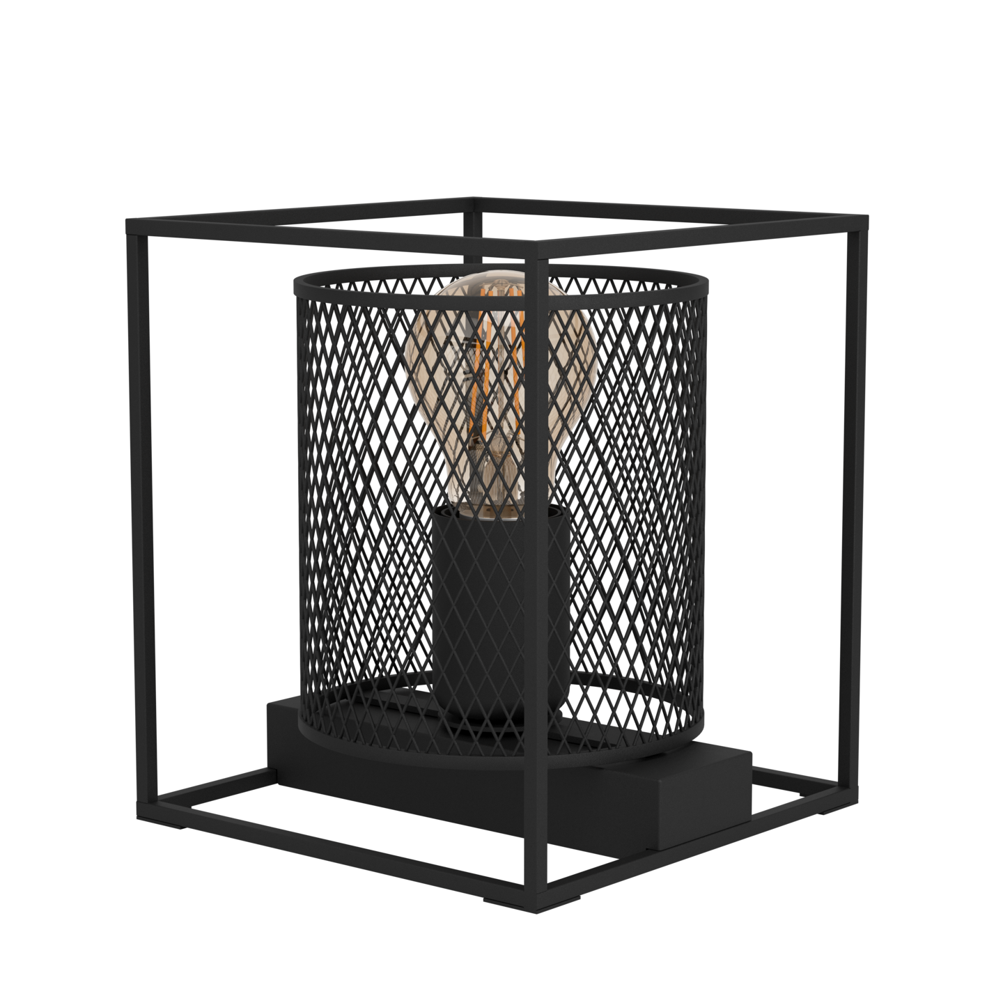 Pöytävalaisin EGLO Catterick 40W 16,5x16,5x19cm musta