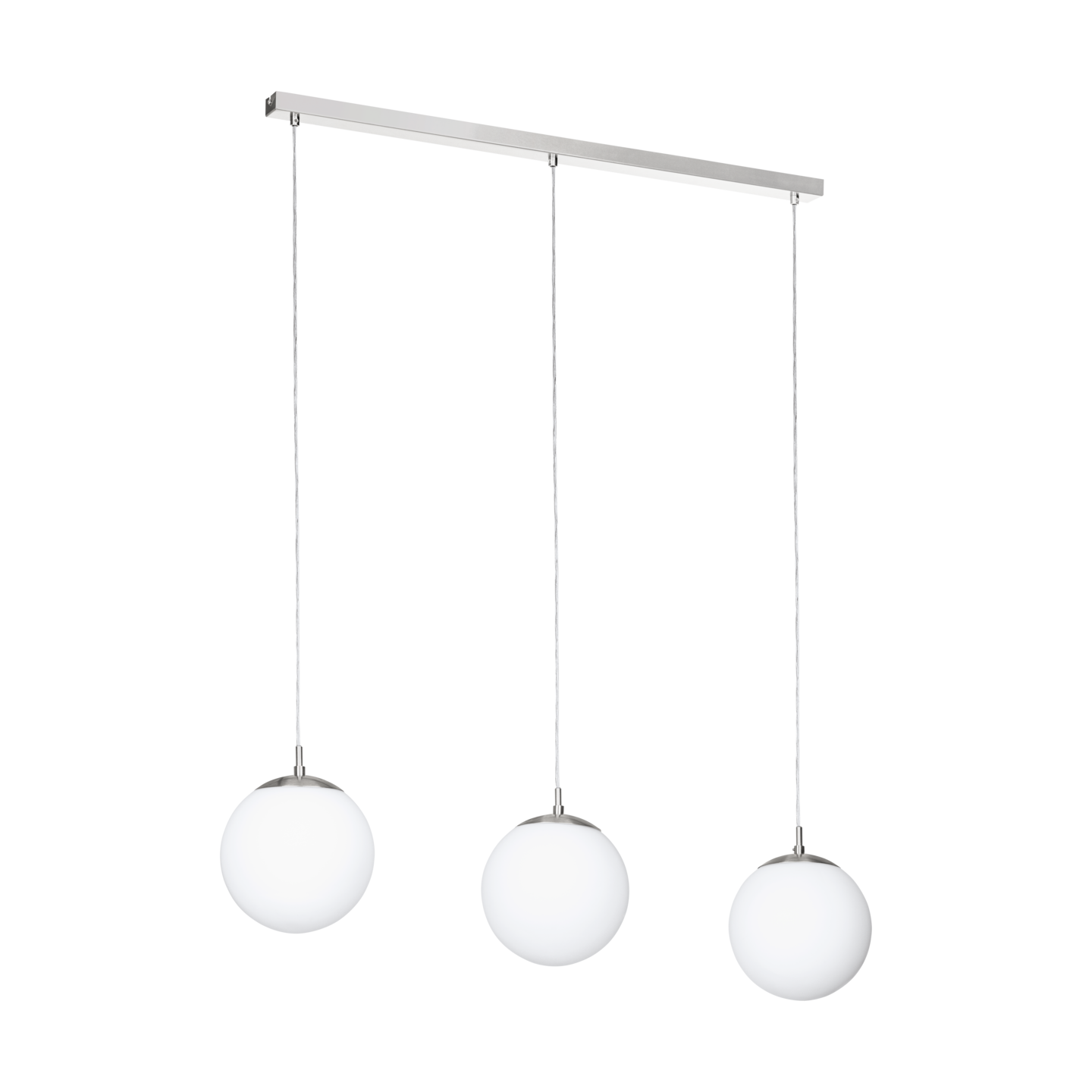 Riippuvalaisin EGLO Rondo 3x40W 96x20cm nikkeli/mattavalkoinen