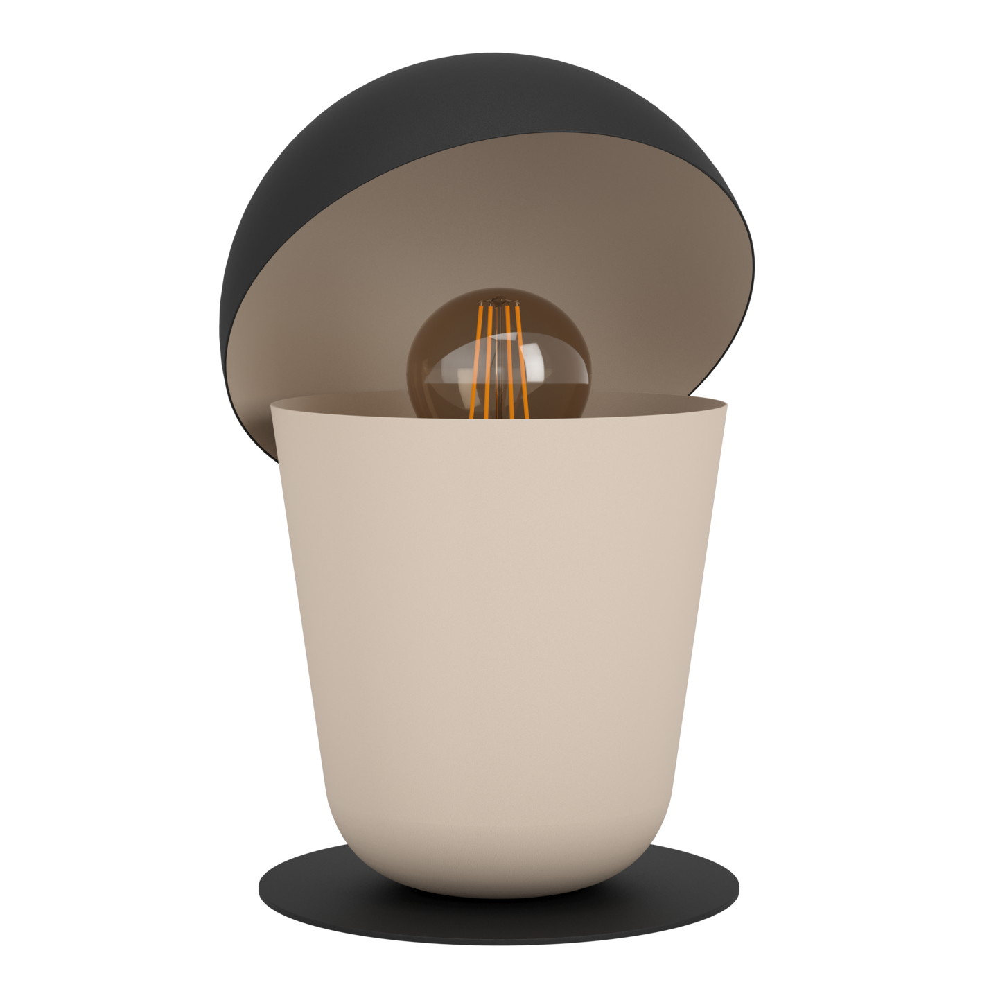 Pöytävalaisin EGLO Batabano 40W 18x27,5cm hiekka/musta