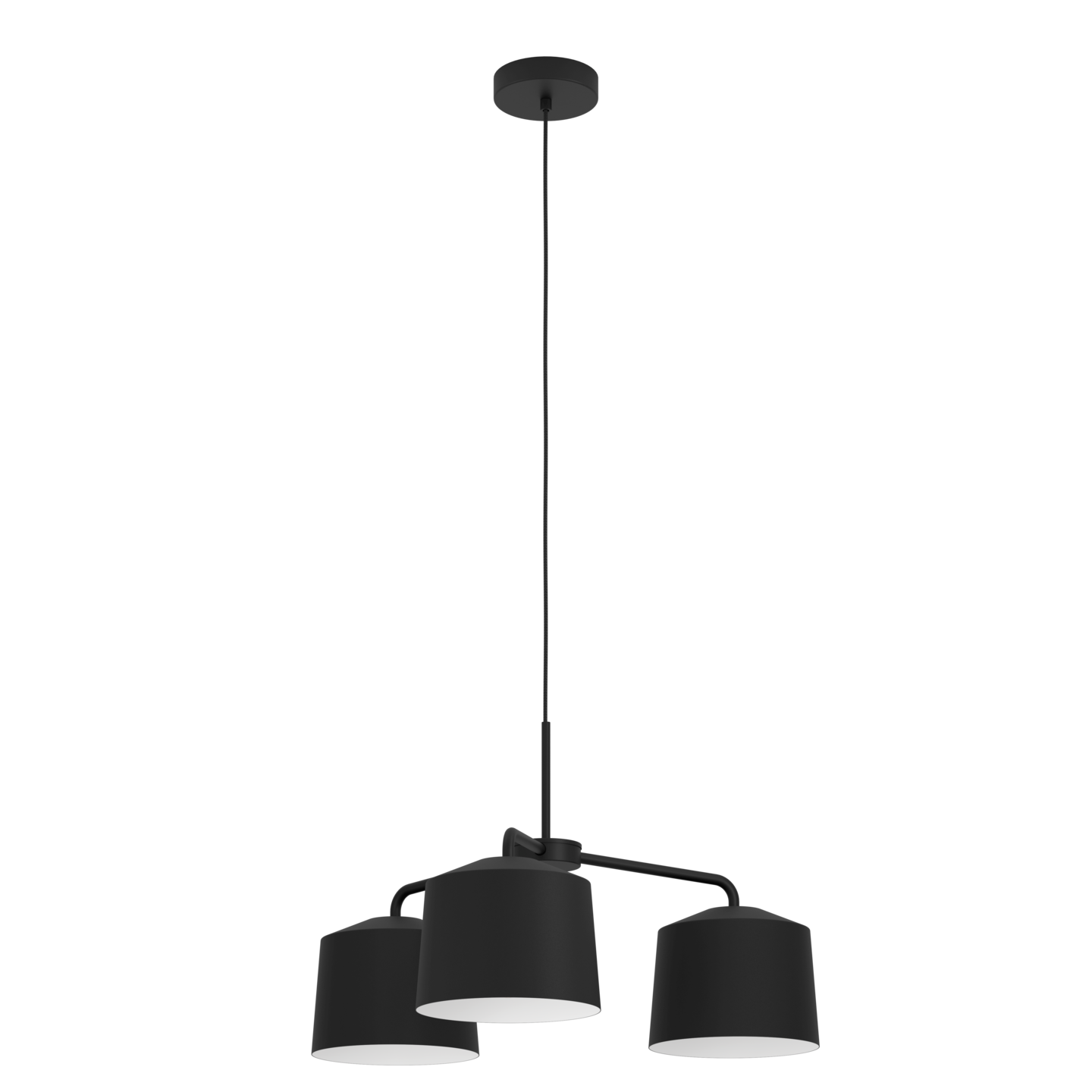 Riippuvalaisin EGLO Caguanes 3x40W Ø66,5cm musta/valkoinen