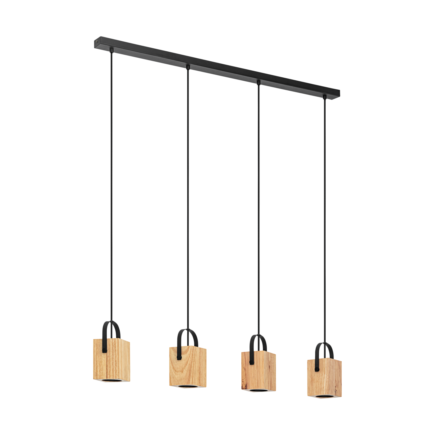 Riippuvalaisin EGLO Ayles led 4-osainen 4x3W 93x8,5cm puu/musta