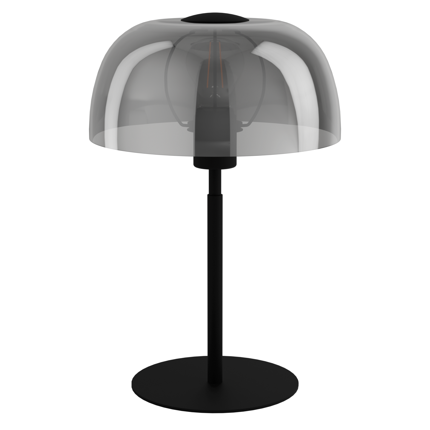 Pöytävalaisin EGLO Solo 2 40W 26x41,5cm savulasi/musta