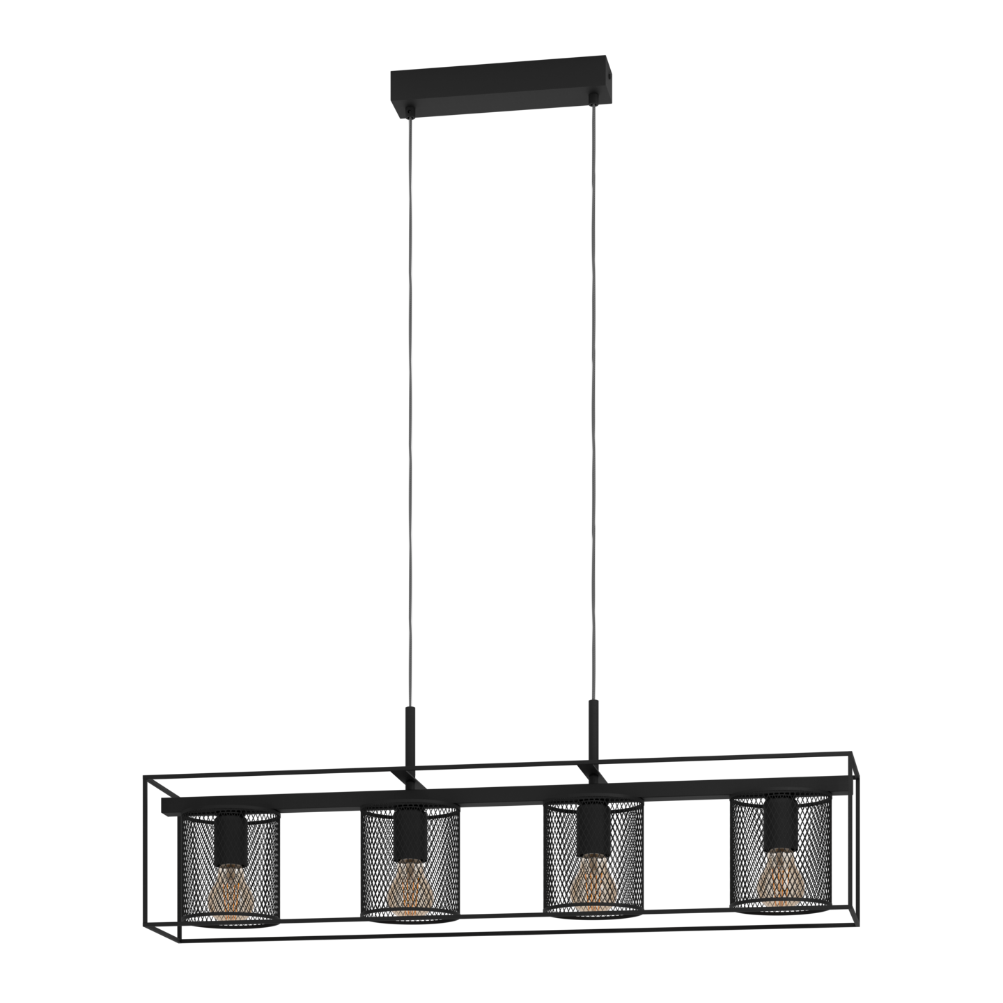 Riippuvalaisin EGLO Catterick 4-osainen 4x40W 91x16,5cm musta