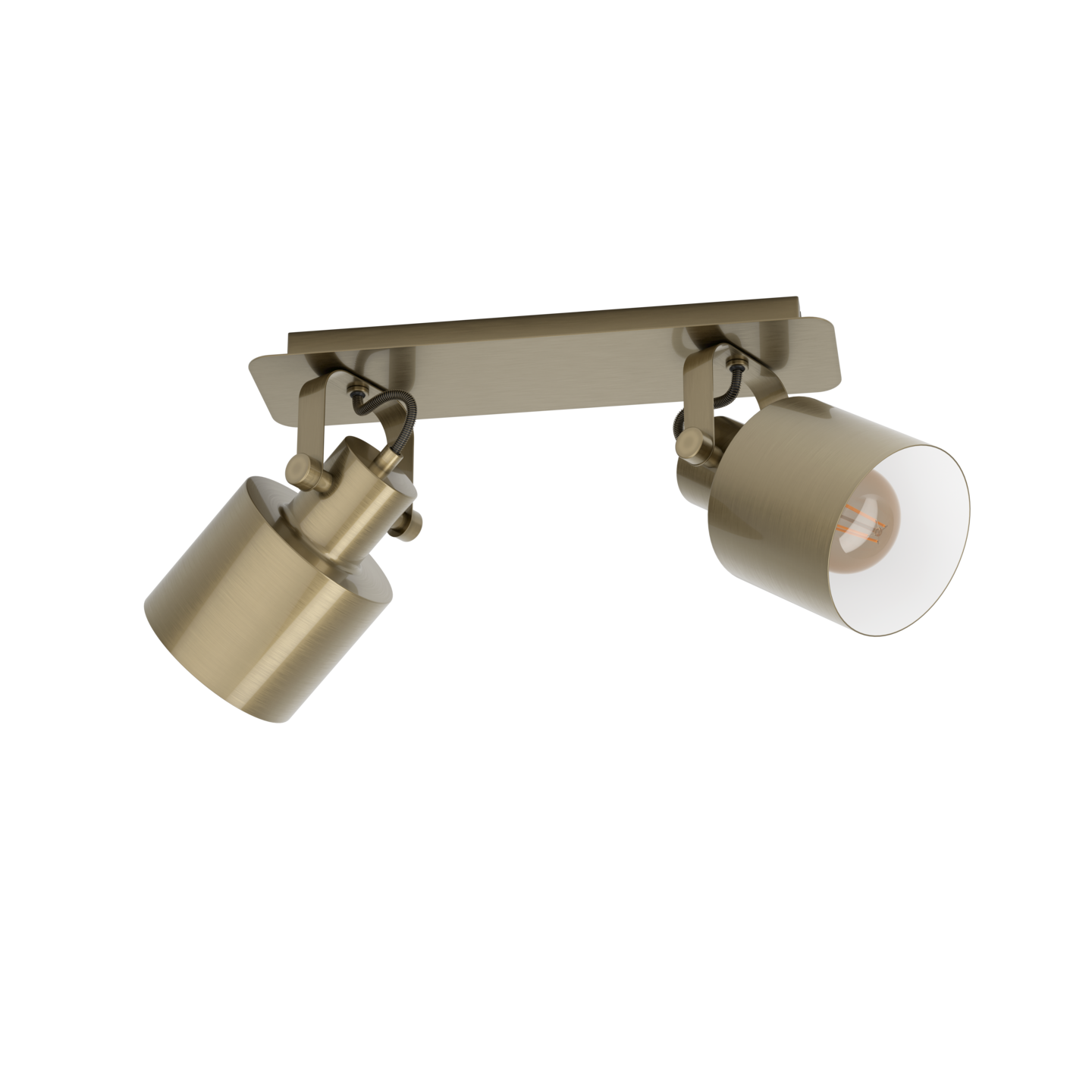 Spottivalaisin EGLO Southery 2-osainen 2x40W 47x11cm harjattu kulta/valkoinen