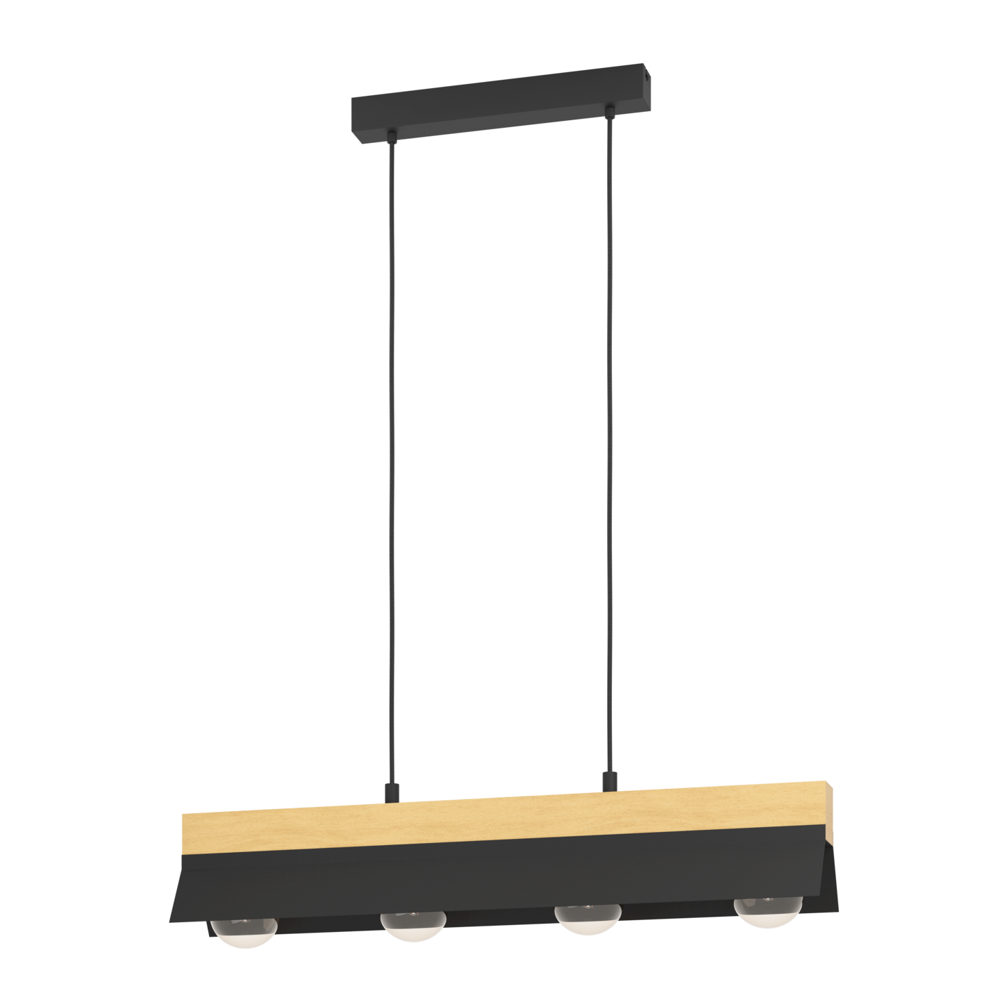 Riippuvalaisin EGLO Tarrafo 4x40W 88x15cm musta/puu