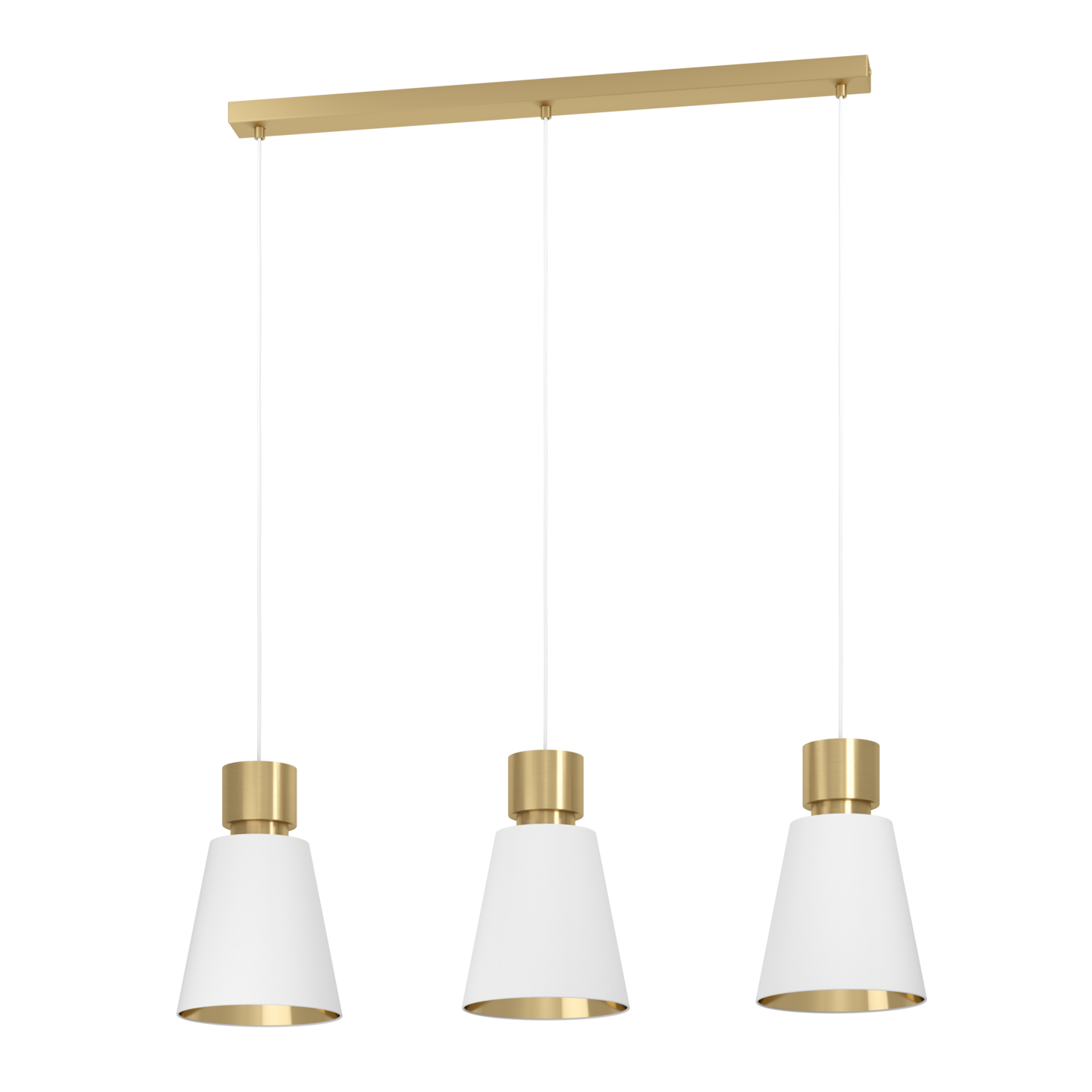 Riippuvalaisin EGLO Aglientina 3-osainen 3x40W 90x20cm messinki/valkoinen