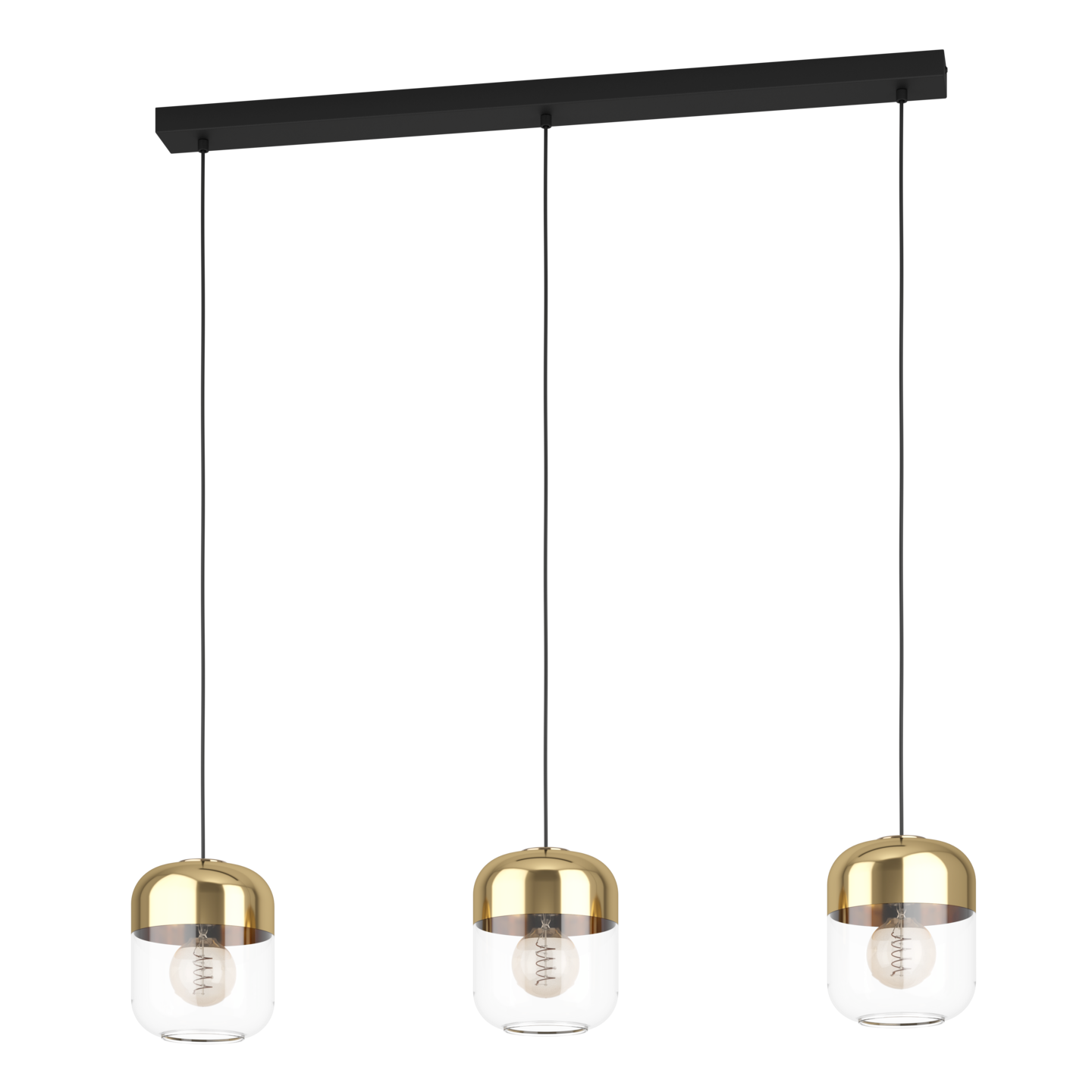 Riippuvalaisin EGLO Maryvilla 3-osainen 3x40W 87x17 cm kulta