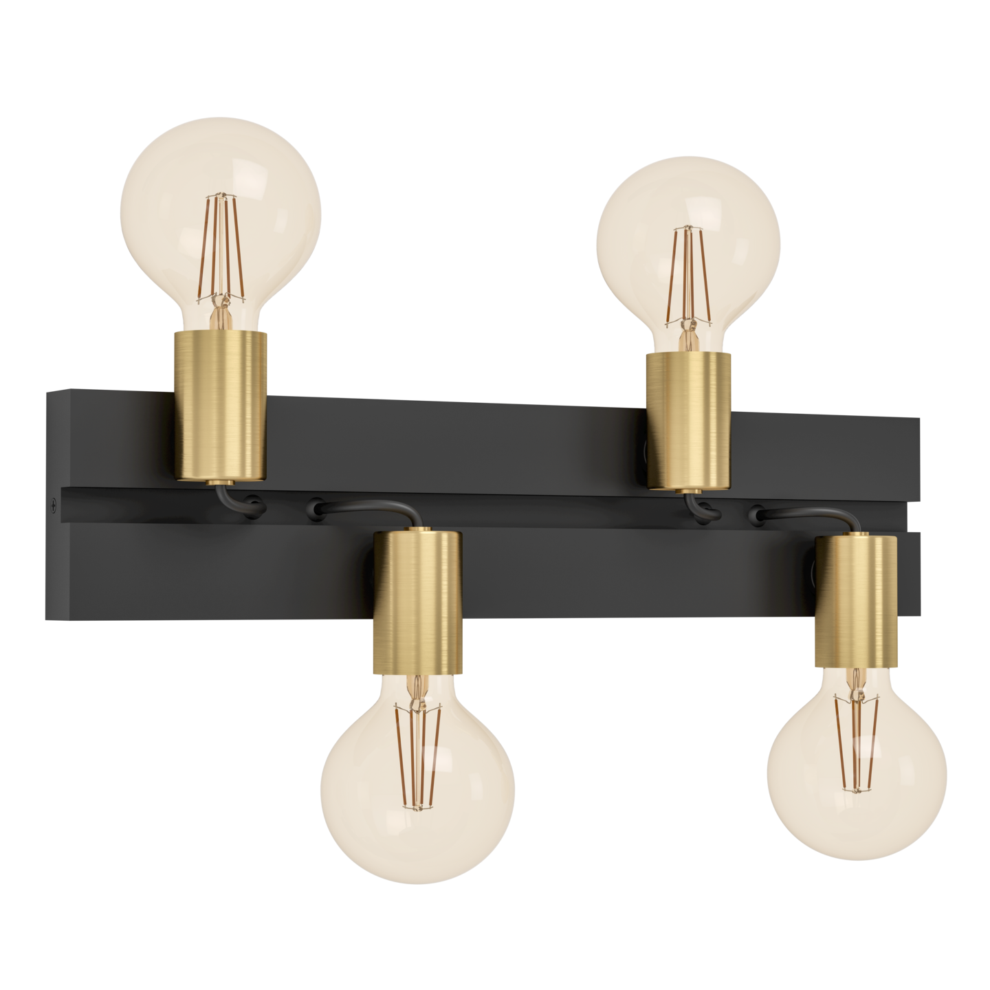 Seinävalaisin EGLO Macchione 4x10W 50x11cm musta/messinki