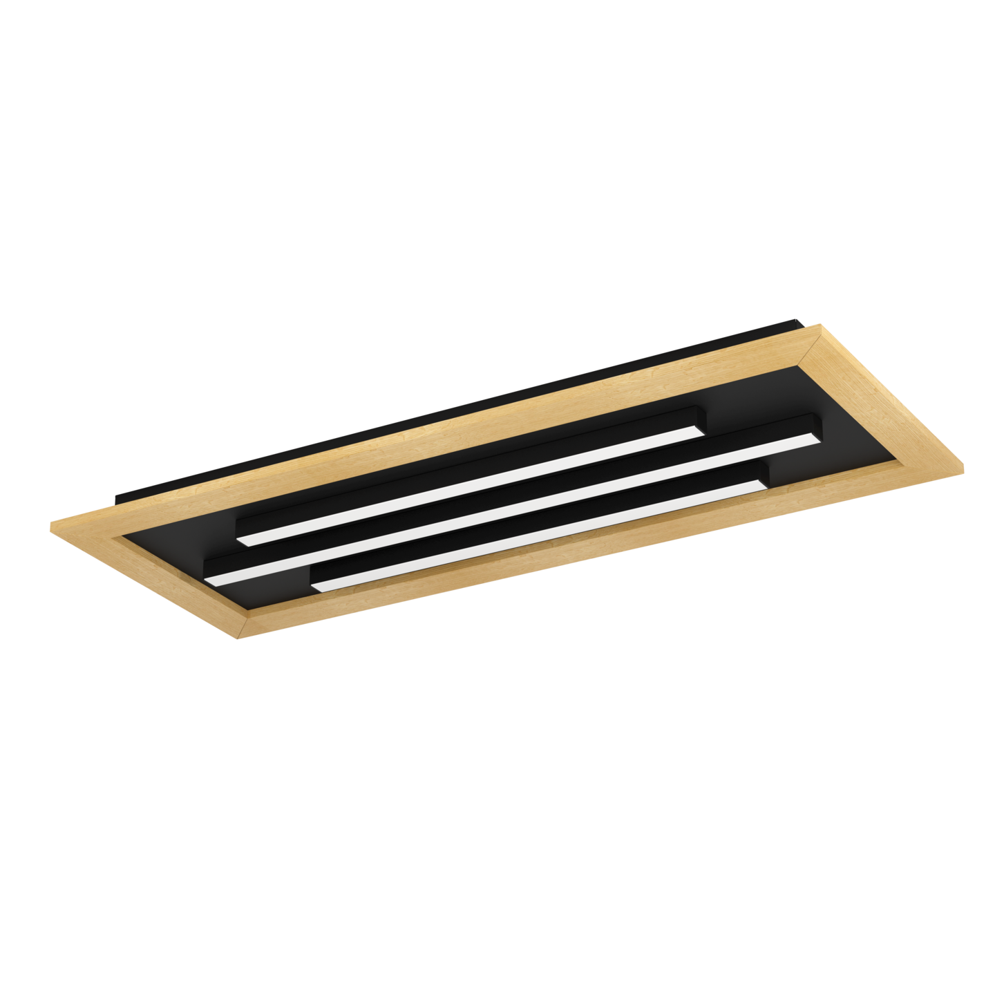 Kattovalaisin EGLO Tirrenara led 2x9,2W ja 13,7W 78x30,5cm musta/puu/valkoinen