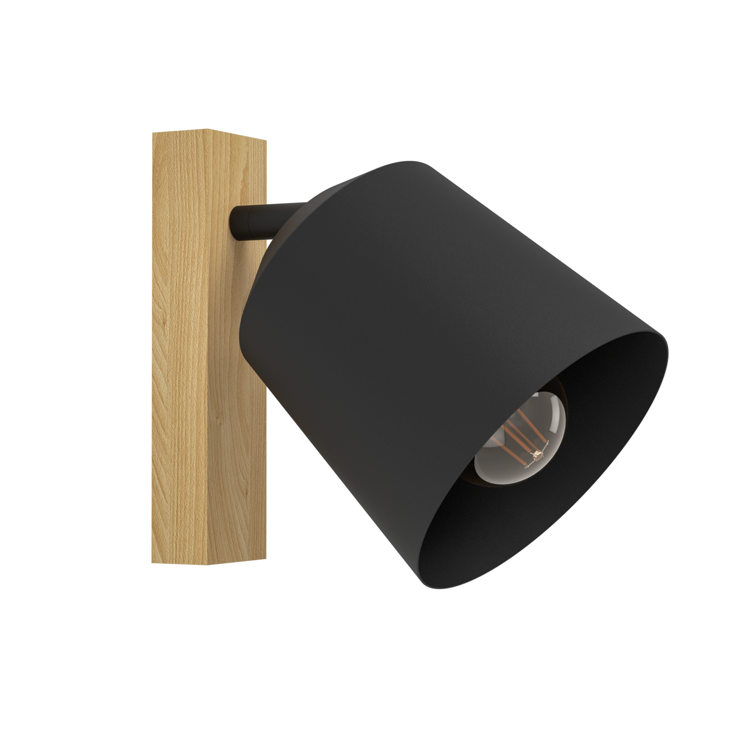 Seinävalaisin EGLO Cotorro 25W 14,5x23cm musta/puu