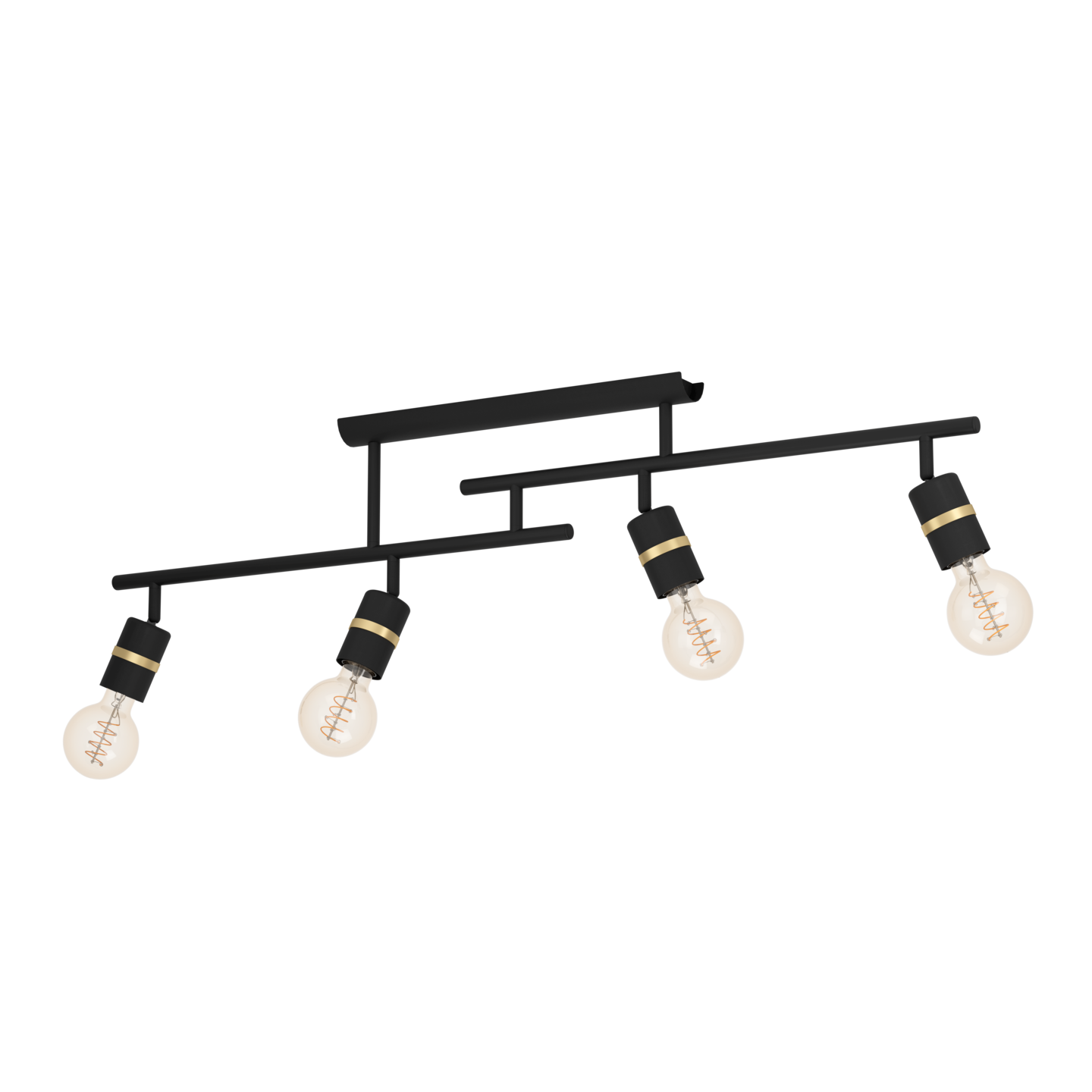 Kattovalaisin EGLO Lurone 4x10W 100x5cm musta/messinki