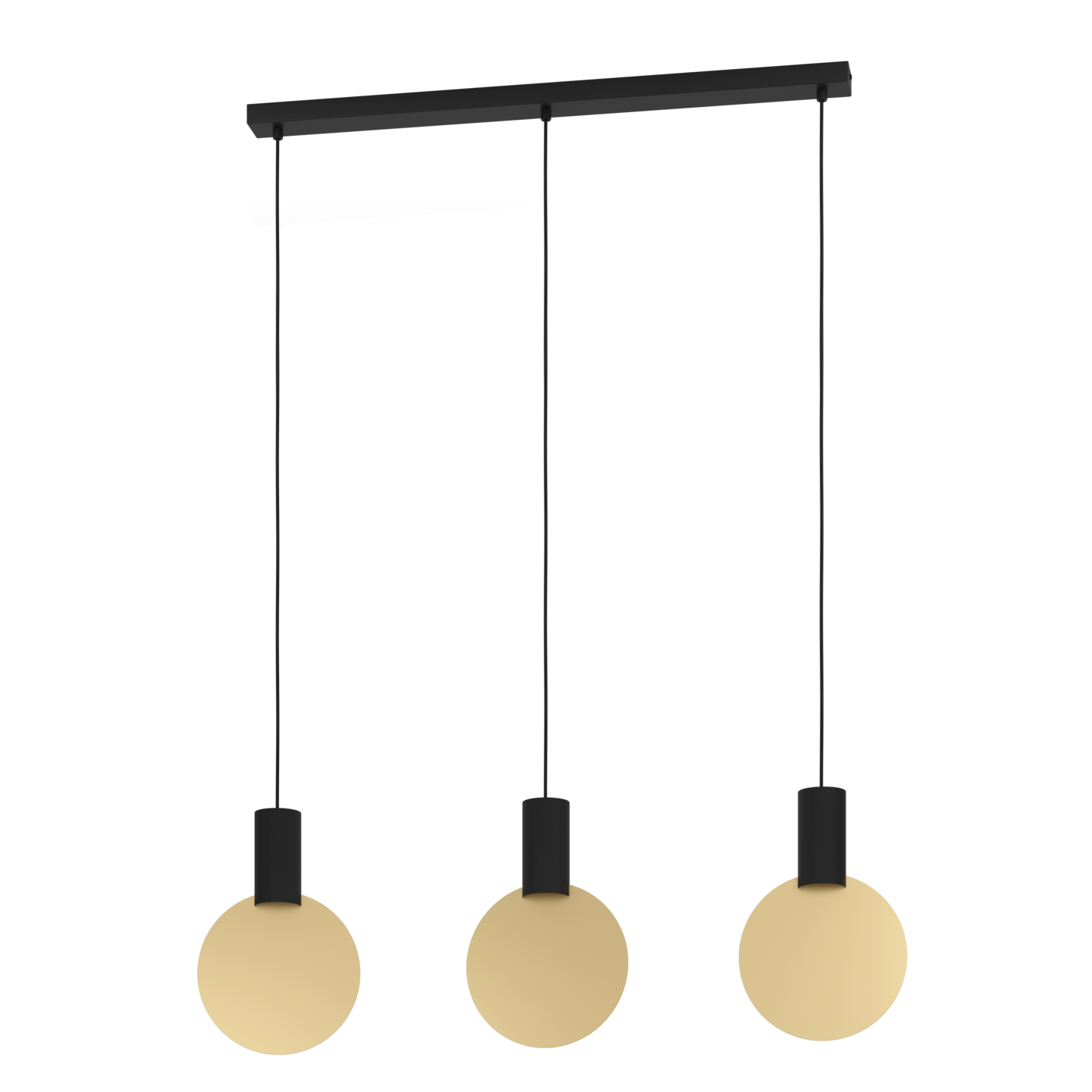 Riippuvalaisin EGLO Sarona led 3-osainen 3x4,5W 91x5cm musta/kulta