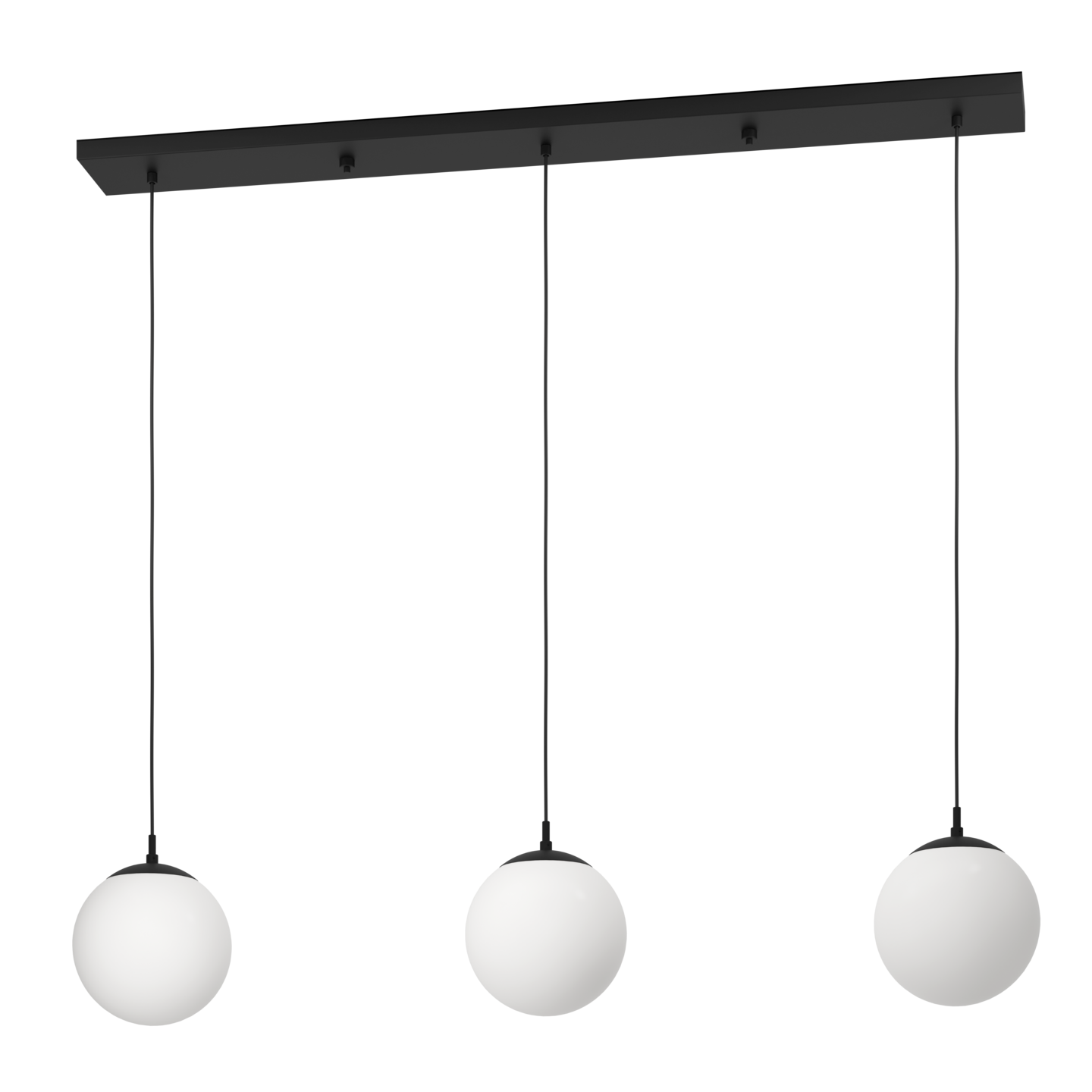Riippuvalaisin EGLO Rondo 3 kukkaruukuilla 3x40W 121x20cm valkoinen/musta