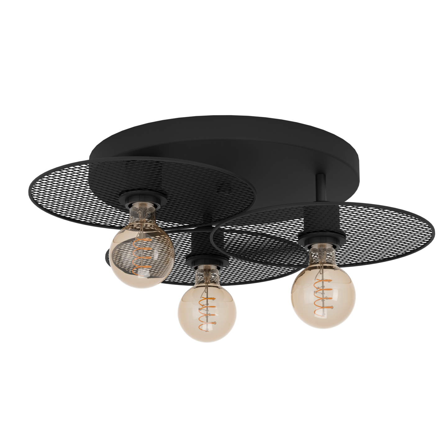 Kattovalaisin EGLO Ikeston 3-osainen 3x40W 53cm musta