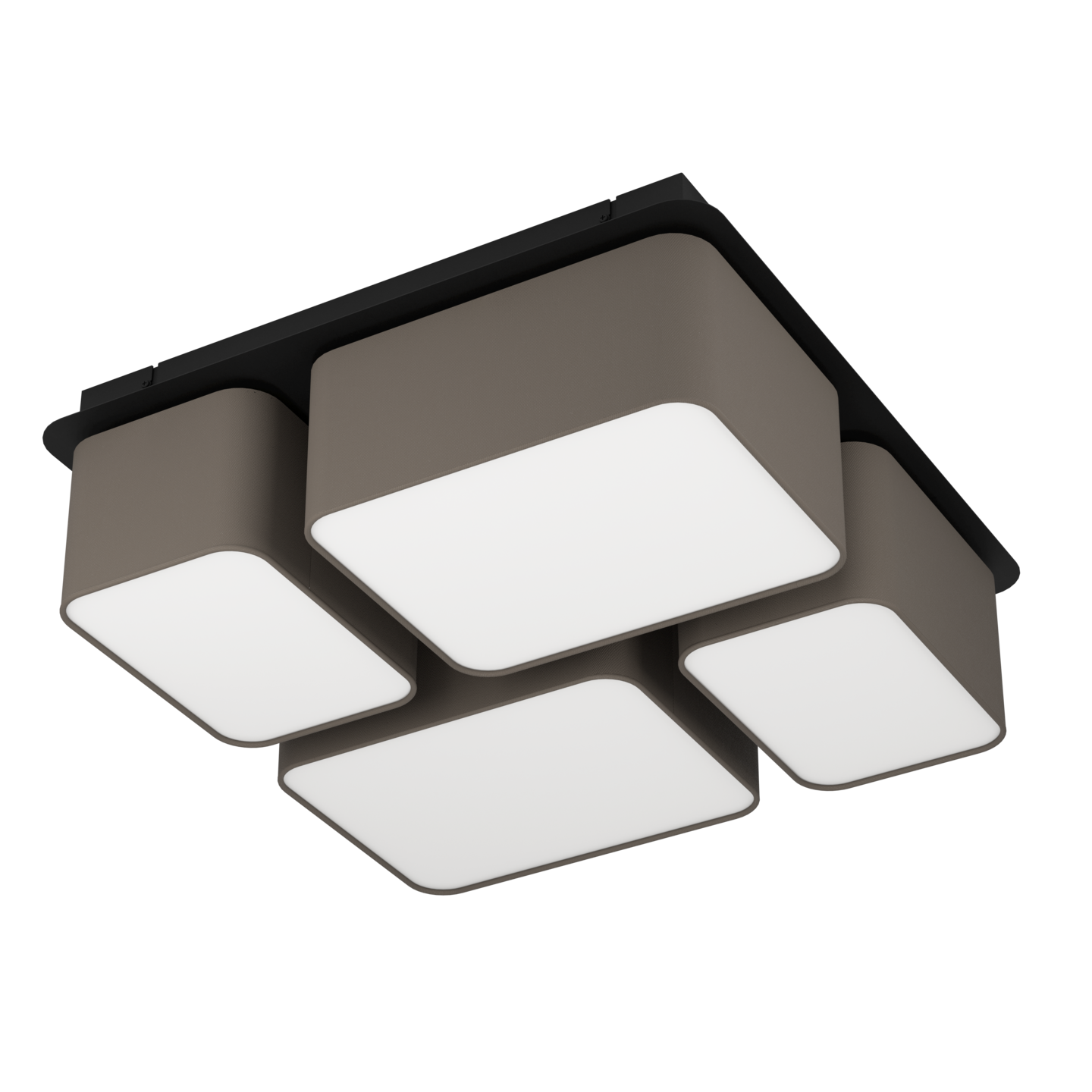 Kattovalaisin EGLO Mordazo 4x28W 51x51x17,5cm antrasiitinruskea/valkoinen