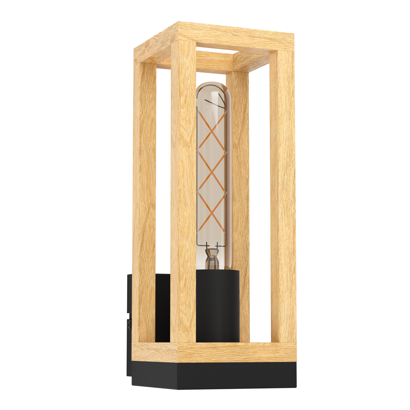 Seinävalaisin EGLO Nafferton 40W 10x28cm puu/musta