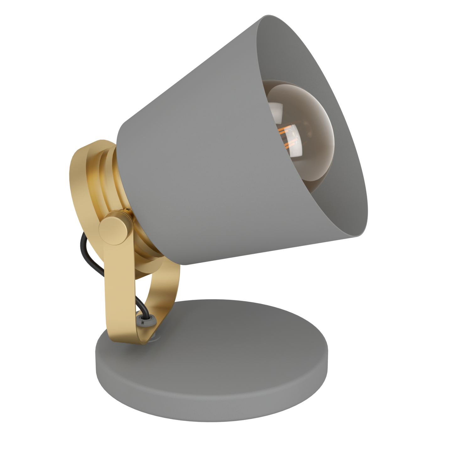 Pöytävalaisin EGLO Twicken 40W 15x15,5x19,5cm harmaa/kulta