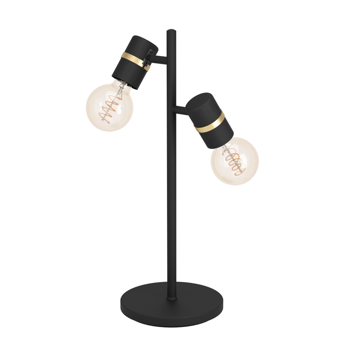 Pöytävalaisin EGLO Lurone 2x10W 20,5x5x50cm musta/messinki