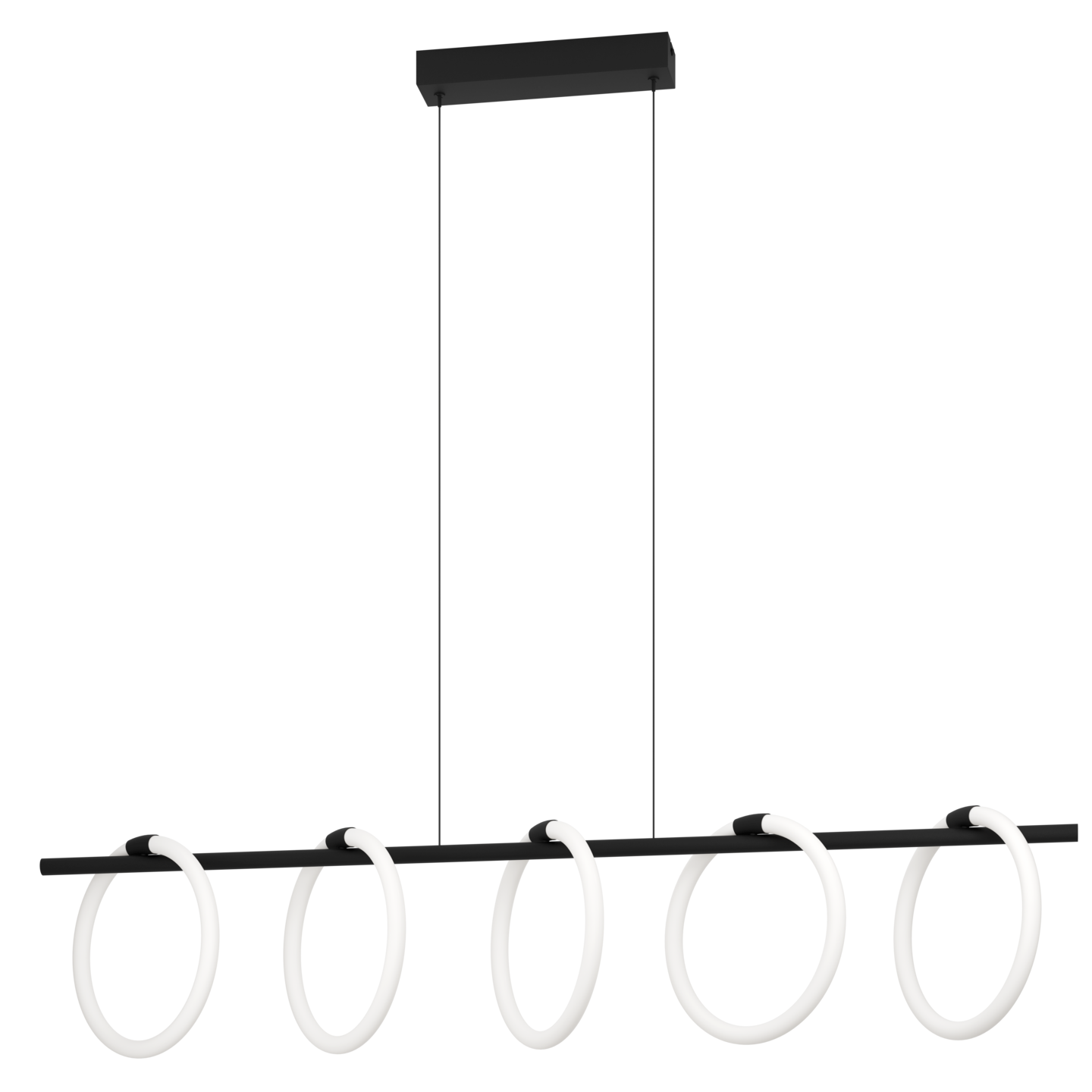 Riippuvalaisin EGLO Caranacoa led 5-osainen 5x7W 117x23cm musta/valkoinen