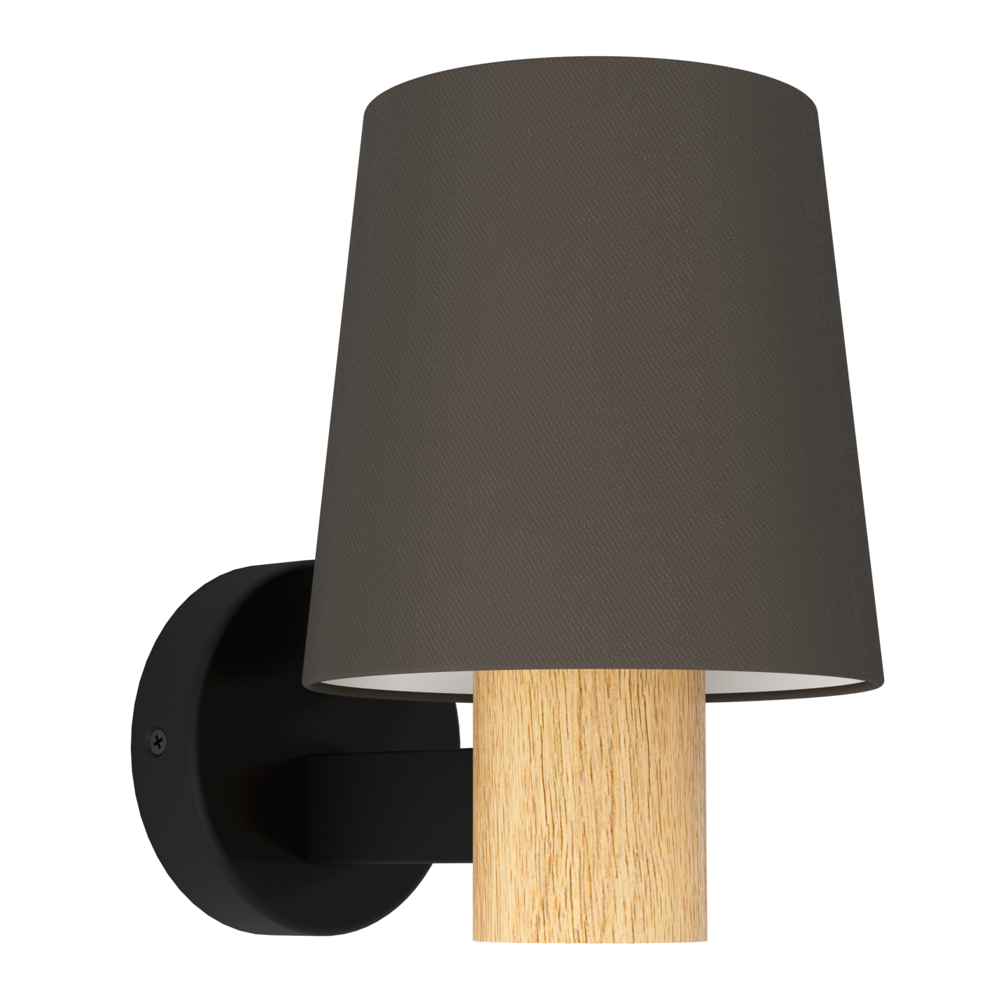 Seinävalaisin EGLO Edale 40W 15x19,5cm musta/cappuccino/puu