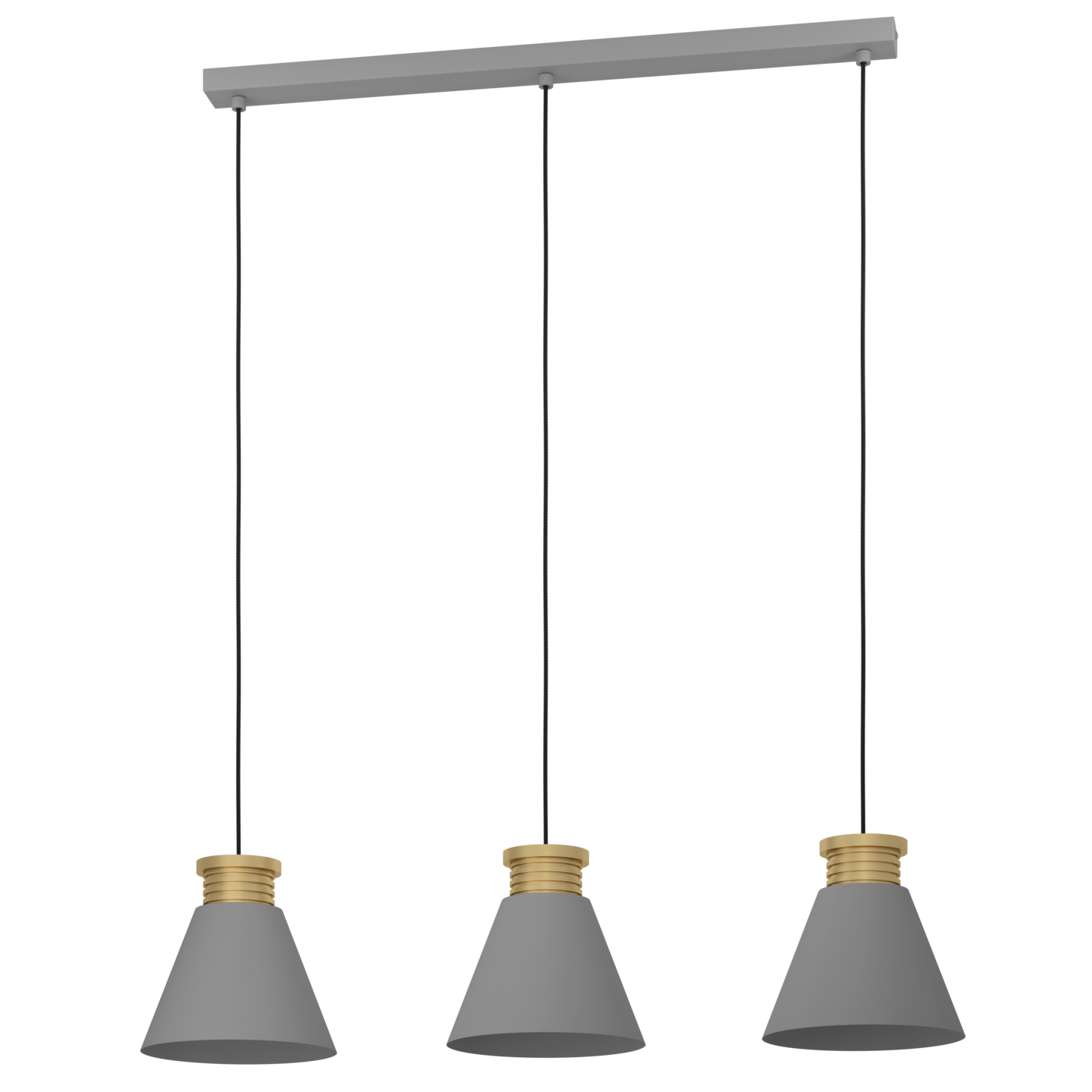 Riippuvalaisin EGLO Twicken 3-osainen 3x40W 92x22cm harmaa/kulta