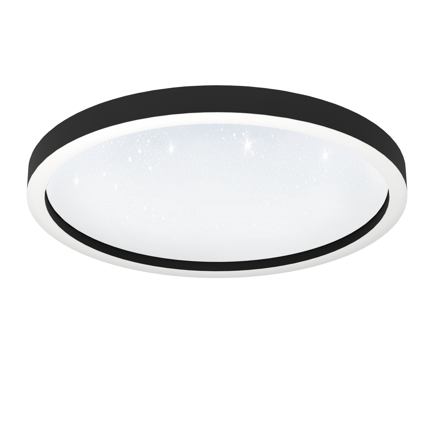 Plafondi EGLO connect.z Montemorelos-Z led 34,5W 57cm musta/valkoinen kristalli