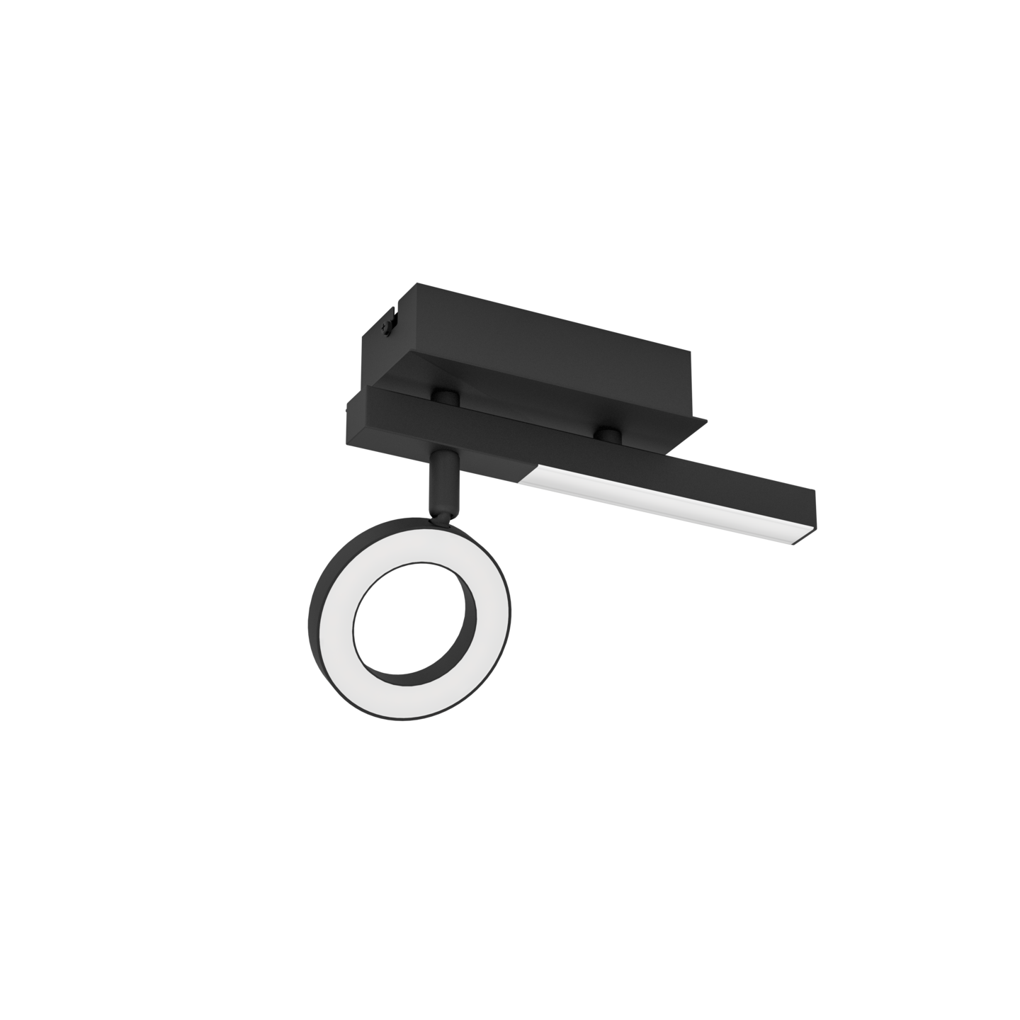 Spottivalaisin EGLO Cardillio 2 led 5,4W 22,5x6,5x16,5cm musta/valkoinen