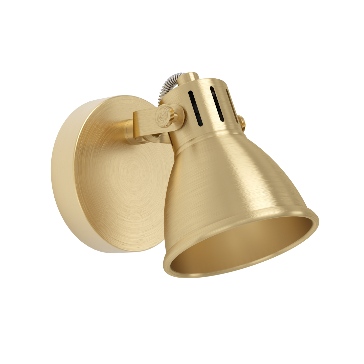 Spottivalaisin EGLO Seras led 3W 10cm harjattu messinki/kulta