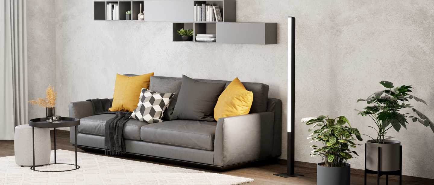 Lattiavalaisin EGLO connect.z ZigBee Simolaris-Z 161cm 35W musta