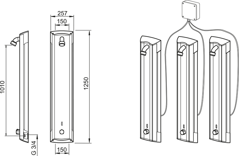 Suihkupaneeli Oras 6664FTX-109 Electra 12V