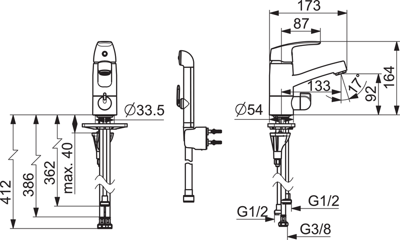 Pesuallashana Oras 1014F-105 Safira Eco pesukoneventtiili Bidetta
