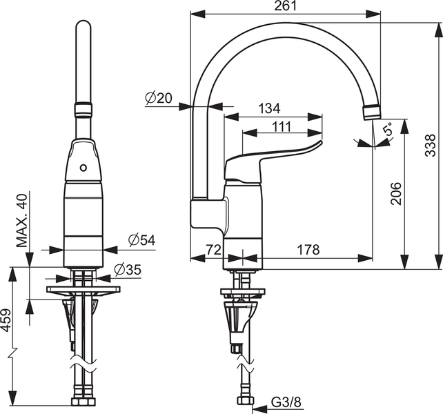Keittiöhana Oras Care 5738F