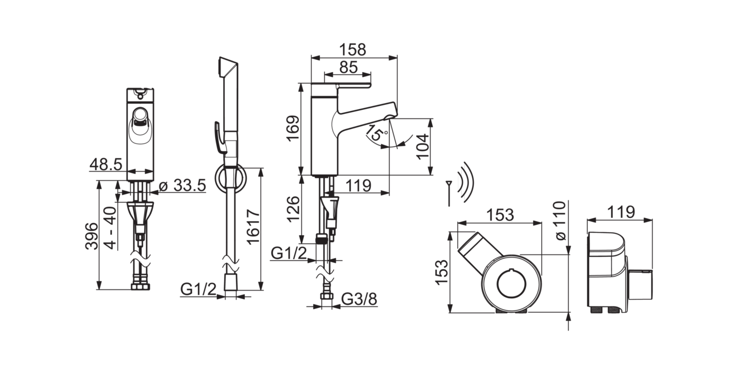 Pesuallashana Oras 3013F Inspera Smart Bidetta