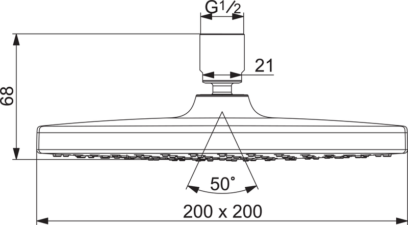 Kattosuihku Oras Apollo 232090 Style 200x200mm