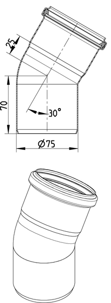 Kulmayhde Blücher haponkestävä teräs 75x30
