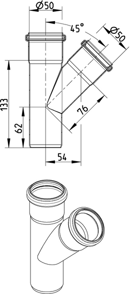 Haarayhde Blücher haponkestävä teräs 50x50x45